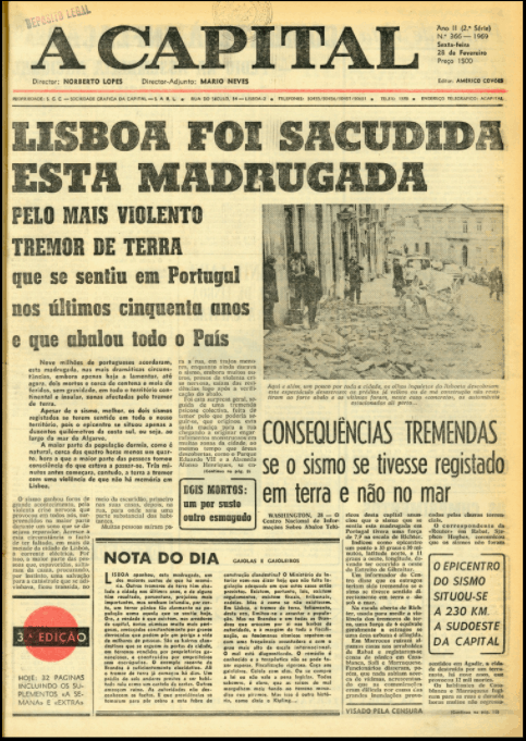 Front page of A Capital on 28 Feb 1969