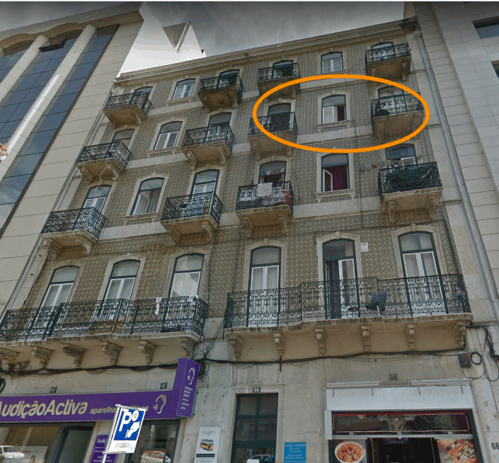 The building and apartment at Av Almirante Reis 66-3 Esq where businessman António Arriano fell victim of a heart attack during Lisbon’s 1969 earthquake