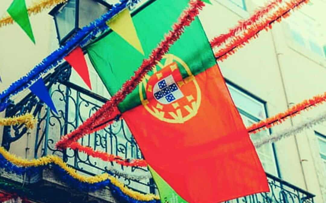 Festivities and Portugal flag